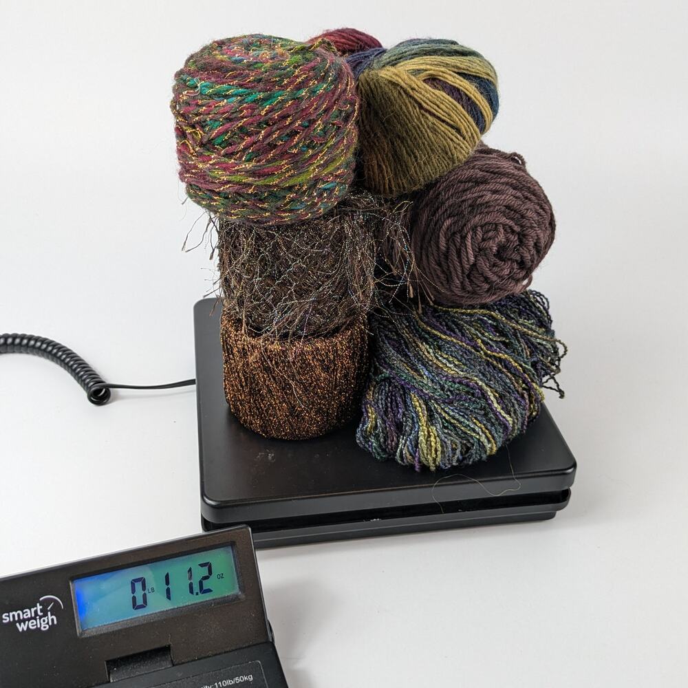 Dark Rainbow Fiber Lot Bundle Specialty Yarn Thread Craft Knit Crochet Embroider - Picture 15 of 15